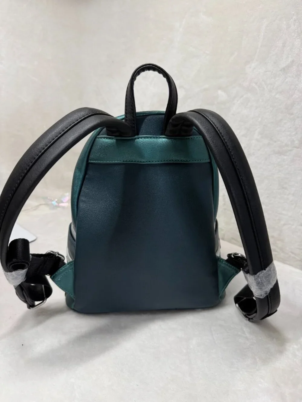 Rare Loungefly Captain Marvel Green Backpack & Wallet Set+ 2 Handmade Bag Charms